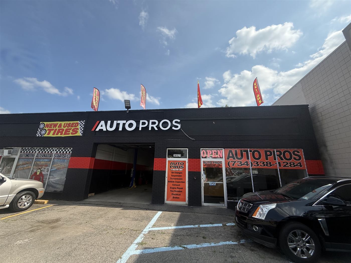 The Auto Pros shop front on Ford Road in Westland, Michigan